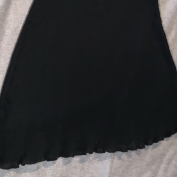 XS SPARKLE & FADE BLACK LINGERIE DRESS SPAGHETTI STRAPS WITH LACE TOP AND SKIRT - Picture 3 of 5